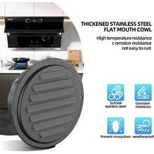 Hood Vents - 70毫米黑色油漆蓋 - 查看 3