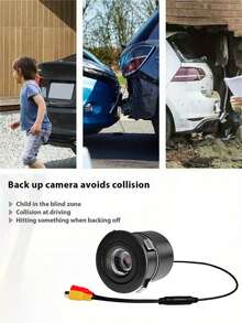 Car Rearview Flat Mounted Reversing Camera With Night Vision And Wide Viewing Angle Is Universal Suitable For Trucks/SUVs/Buses/Trucks/Pickups/RVs