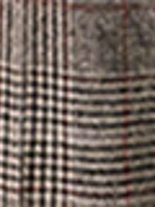 EARO 女士经典格子松紧腰宽松直筒裤，无弹力面料 - 黑色 - 查看 8