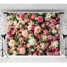 Valentine's Day Romantic Floral Wall Backdrop Perfect For Indoor/Outdoor Weddings, Proposals, Birthdays, Maternity Shoots, Holiday Parties Decorative Photography Banner Vinyl