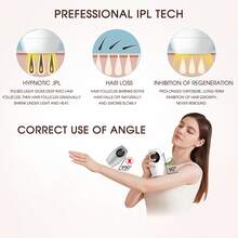 1pc IPL Laser Epilator 600,000 Flashes Pulses Light 8 Levels Laser Hair Removal Big Wavelength Scope Professional Epilator For Women Body Bikinis Pubic Shavers Depilator Home Use Devices Remover - EU C Type Plug(220-240V) - View 10