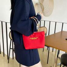 时尚小巧可爱包包 女士单肩包 手提包 刺绣帆布托特包 便携实用通勤女迷你手机包