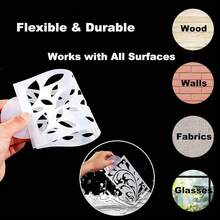 6 Pieces Tree Branch Decorative Stencils Painting Templates Art Face Drawing Stencil Cake Templates For ScrapbooFKing Cookie Tile Furniture Wall Floor Decor Drawing Tracing DIY Art,TreeBranch - 樹枝 - 查看 8