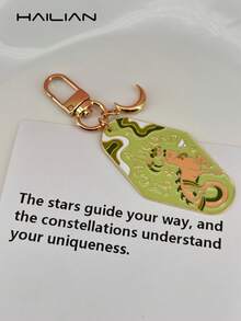 Women's Simple And Elegant Alloy Drip-Painted Twelve Constellation Bag Charm Bag Accessory Suitable For Car Keychains Bag Decorations Student Bags Couple Charms Small Gifts For Best Friends. Key Chain Gifts For Women Stocking Stuffers Teacher Gift Sister Gifts