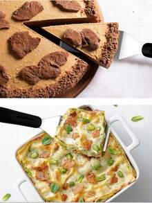 Mini Style Pancake Fruit Pan Fry Shovel Teppanyaki Beef Chop Shovel Japanese Cuisine Small Leaky Shovel Cooking Tool Japanese Cuisine Shovel Teppanyaki Stainless Steel Beef Chop Shovel Browni Tiramisu Cake Small Leaky Shovel Cooking Tool - Multicolor - View 8