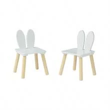 Kids Bunny Wooden Table & Two Chairs Set - Bunny - View 9