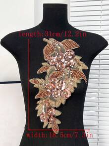 20 piezas/paquete, colores surtidos, nuevos parches de aplicación de cristal de strass bordados en 3D, adecuados para decoración de ropa, reparación, accesorios de vestidos de novia DIY, manualidades de bordado y costura - Multicolor - Ver 31