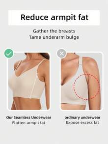 2pcs Women's Seamless Backless Strapless Bra - Lightweight & Breathable Thin Bridallingerie, Adjustable & Convertible Shoulder Straps, Light Support (Ideal For A/B Cup) - Wedding, Formal Dress, Camisole Underwear,Fall & Winter Wear - Multicolor - View 7