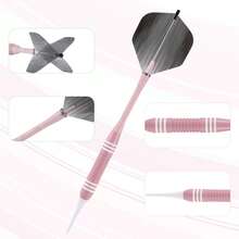 3 piezas Juego de dardos de punta blanda rosa precisa - Dardos de acero de alta calidad, dardos de alta calidad para principiantes y uso doméstico, adecuados para competiciones y profesionales, 3 dardos/paquete, regalo perfecto para Navidad, Acción de Gracias, San Valentín, cumpleaños y otras festividades, dardos para regalar, competiciones profesionales, estilo clásico, artesanía premium