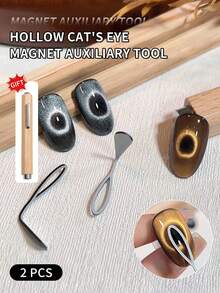 LYTTOA 2pcs Cat Nail Magnetic Gel, 3-In-1 Multi-Function Magnetic Stick & Strong Magnet Nail Art Tools - Multicolor - View 7