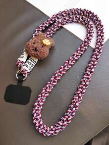 Chrysanthemum Rabbit Braided Lanyard, Fashionable, Lightweight, Durable For Outdoor, Hiking Compatible With Android And Most Smartphone,Gifts For Mother, Family, Friends, Birthday, Holiday Phone Chain - Multicolor - View 8