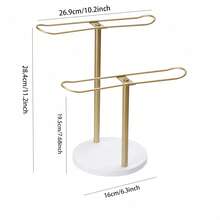 حامل شريط الرأس المنظم المعدني ذو الطبقة الواحدة/الطبقتين/الثلاث طبقات، حامل عرض شريط الرأس، منظم تخزين شريط الرأس وحبال الشعر والإكسسوارات والأساور والأساور للبنات والنساء لديكور غرفة النوم والسكن الجامعي