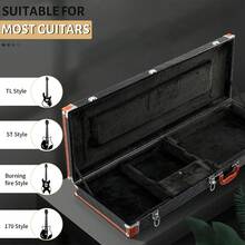 Portable Electric Guitar Case Hard Shell Square Wood For GST GTL Guitars - 預設 - 查看 8