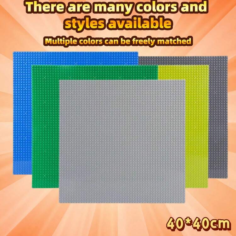1 tấm đế gạch xây dựng 50X50, phù hợp với tất cả các mô-đun xây dựng thương hiệu lớn, 15,7X15,7 inch, quà tặng ngày lễ/sinh nhật/giáng sinh - Nhiều màu - Xem 4