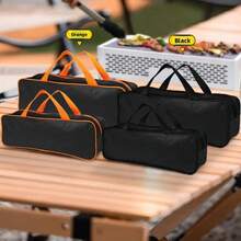 Geantă organizatoare de călătorie de Crăciun - Husă de depozitare impermeabilă neagră și portocalie, 2 dimensiuni pentru ambalarea cadourilor de sărbători, depozitarea cadourilor și accesorii tehnologice (greutate ușoară 142g/119g) - Multicolor - Vizualizare 3