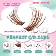 FADVAN Extensão de Cílios Misturada em Cachos Escuros/Claros com 14 Linhas, 9-16mm 30D/40D, Ventiladores Pré-Montados Termobondados DIY, Cílios Coloridos Naturais Macios e de Aparência Natural, Multi-Tipo