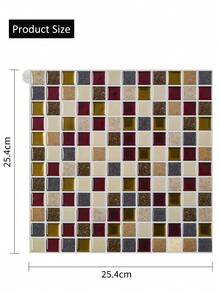 WoStick 10 Inch X 10 Inch Waterproof Textured Vinyl DIY Wallpaper, Self-Adhesive Backsplash Tile, Peel And Stick Mosaic Tile, For Home Decor - Rose Gold - View 3