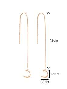 Nooxian 1 Đôi bông tai xỏ lỗ tua rua hình lá - vàng vàng - Xem 11