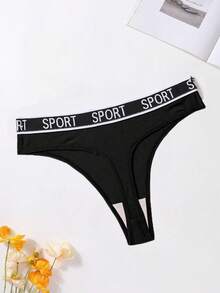 2pcs/Set Women's Wireless Non-Underwire Sport Bra & Panty Set, For Small Bust Girls - Black - View 5