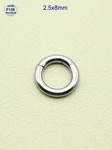 1 sztuka lekkich, kwalifikowanych ASTM F136 tytanowych kółek do nosa z zawiasami, do przegrody nosowej, chrząstki, helisy, Daith, Tragusa, Rook Conch, wargi, płatka ucha, kolczyk do przegrody nosowej dla kobiet i mężczyzn, biżuteria do ciała, duży rozmiar 10G, 8G, 6G, 8-19 mm