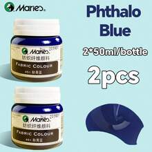 2 Bottle Marie's Fabric Paint, 50ml/1.7fl. Oz - Vibrant Colors Available For Clothes Permanent, Professional Textile Pigments Kit For Artists & Crafters, Ideal Gifts Art Tools For T-Shirts, Shoes, Jeans, Canvas Bags, DIY Projects In Christmas, New Year - 2pcs - View 27
