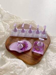 亚克力极光彩虹色矩形钻石形状美甲展示架，树脂水晶珠水钻复古韩国花朵激光 DIY 家居和户外女士母亲姐妹妻子女友婚礼美甲沙龙美容情人节使用