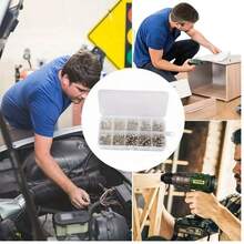 1盒320件套六角螺母螺栓套装，M2-M5尺寸，通用五金套件 - 彩色 - 查看 5