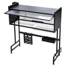 Space-Saving Over The Sink Dish Drying Rack - Covered Above Sink Dish Shelf - Black - View 8