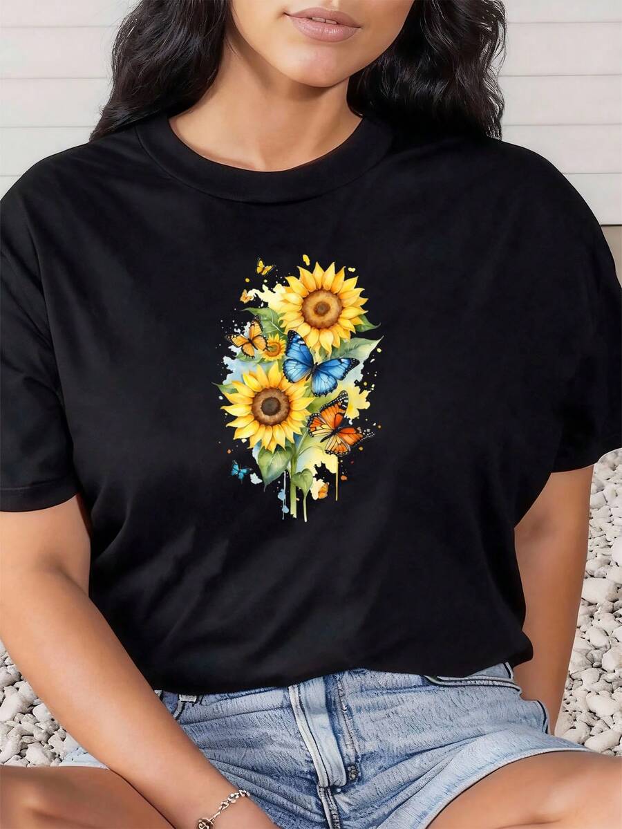Women T-Shirts - Black - View 1