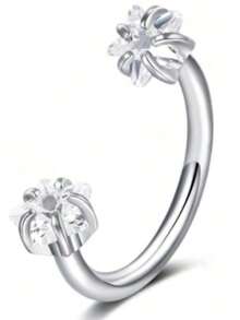 1件性感迷人不锈钢C形唇环唇钉鼻环穿刺鼻钉简约身体穿刺饰品派对节日礼物