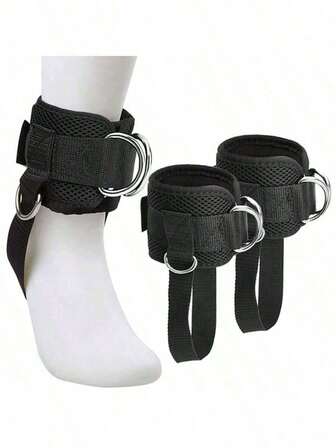 2pcs Adjustable Ankle Straps For Cable Machines, Comfortable Padded Ankle Wraps For Gym Workouts, Suitable For Glute, Hamstring, And Ankle Exercises With Cable Machines