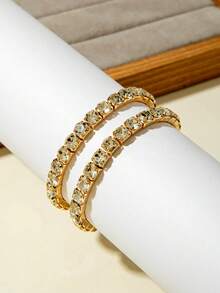 imoli 1pc Minimalist Chic Metal Elastic Claw Chain Bracelet, Elegant Versatile Jewelry Set For Women, Suitable For Daily Wear, Dates, Parties, Gifts - Multicolor - View 17
