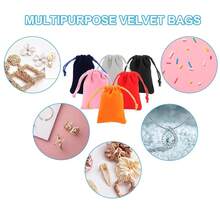 Velvet Gift Bags, 20 Pack 2.8 X 3.6 Inch Velvet Drawstring Jewelry Pouches Mini Gift Packaging Bag For Wedding Favor Party Birthday Festivals, Peacock Blue,2.8x3.6Inch,PeacockBlue - 孔雀藍 - 查看 7