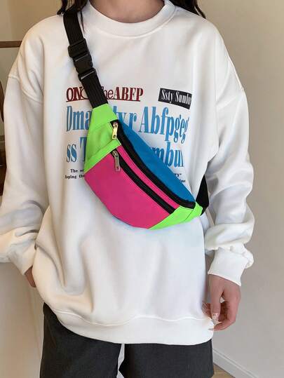 Bolso de cintura de nailon de tres colores para mujer - Casual y versátil, que exuda calidad premium, duradero, se puede usar en el hombro o cruzado, adecuado para el transporte diario, las compras y los viajes de ocio