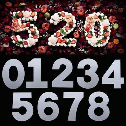 9 st/set 10-tums tårtform fack 0-8 siffror tårtdekorationsverktyg konfeitaria tillverkare gör-det-själv födelsedagstårta bakverk och baktillbehör