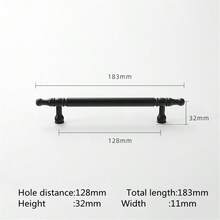 1 pezzo Maniglia in lega di alluminio stile europeo per anta di armadio, colore nero, oro, nichel, per maniglie e pomelli di mobili da cucina, cassetti, ante di mobili - Multicolore - Visualizzare 10
