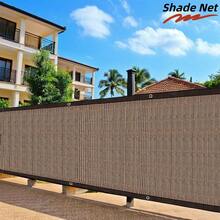 Coffee Color Sun Shade Net Anti-UV Sunshade Net Taped Edge Sun Net Mesh Pool Anti-UV Awning Plant Shed Sail - Coffee Brown - View 5