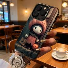 Funda de Teléfono Transparente Clara con Personaje de Pato Lindo Llevando Sombrero y Sosteniendo Calabaza Diseño de Tema Otoñal para iPhone 14 13 12 11 Pro Max y  Galaxy S23 S22 S21 S20 Adecuada para Todas las Estaciones Opción de Regalo Ideal - Plateado - Ver 3