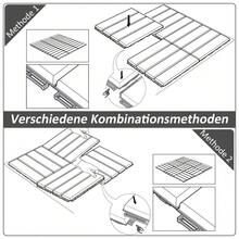 Outsunny Terrace Tiles, 9 Piece Set, Balcony Tiles, Patio And Garden Tiles, Black Plastic 30x30cm - 1 - View 3