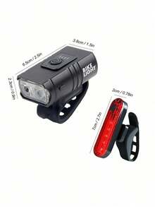 Bicycle Front Light USB Rechargeable, 6 Modes Bicycle Headlight And 4 Modes Tail Light Set, High Lumen Super Bright Bicycle Light, Waterproof Safety Bicycle Front And Rear Lights, Suitable For Road, Mountain, And Night Riding.