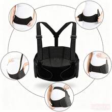 Maternity Belly Support Belt For Comfortable Waist Control - Ideal For Pregnant Women - Black - View 6