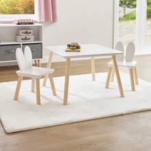Kids Bunny Wooden Table & Two Chairs Set - Bunny - View 6