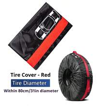 1/4PCS Universal Tire Covers Set, Full Coverage Wheel Protectors, Oxford Fabric Dustproof Waterproof Storage Bags, Spare Tire Covers, Car Tire Accessories Compatible With 13-23 Inch Tires