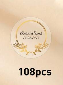 54-540 chiếc thẻ cưới cá nhân hóa trong suốt, nhãn dán quà tặng cưới hình tròn tùy chỉnh, thiết kế lá xanh, nhãn dán tên và ngày tháng cá nhân hóa, nhãn dán quà tặng cá nhân hóa hình tròn bằng PVC trong suốt chống thấm nước tùy chỉnh, trang trí, phong cách, đáng yêu, tùy chỉnh, 4x4cm, nhãn dán cho chai nước, hộp đựng, vợ, đồng nghiệp, gia đình, quà tặng độc đáo cho kỷ niệm, ngày Valentine, nhãn tiệc cưới, tình yêu vĩnh cửu - phong cách A - Xem 15