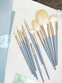 10pcs/Set High Quality Makeup Brushes, Soft Synthetic Nylon Hair, Upgraded Longer ABS Plastic Handle, Assist Quick Makeup Application, Facial Makeup Tools Include Powder Brush, Blush Brush, Contour Brush, Eyeshadow Brush, Eyeliner Brush, Smudge Brush, Concealer Brush, Multi-Functional Makeup Brush Set, Suitable For Beginners, Festivals, Christmas, Valentine's Day, New Year Gifts For Women,Brush Set,Makeup Brush Kit,Make Up Brush Set,Make Up Set Complete,Makeup Brush Set,Complete Makeup Kit,Brush Kit,Brushes Makeup Set,Makeup Gift Set - Multicolor - View 8