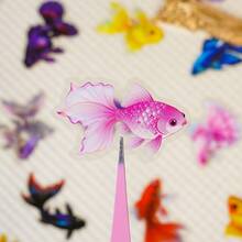 56pcs/Set Animal Stickers, Goldfish Pattern Sticker Pack, PET Material Waterproof Creative Decals For Festivals Cheering And Party, Decorative DIY Gifts, Artistic Stickers For Diary, Laptop, Notebook, Water Bottle, Phone Case, Aesthetics Stickers For Teens Adults, School Supplies, Back To School - Multicolor - View 10