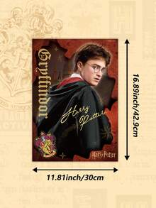 Harry Potter 7張海報「Wanted」系列，經典電影美學周邊電影海報，日報風格，適合DIY相框背景，走廊、臥室、辦公室、客廳牆面裝飾，返校季 - 彩色 - 查看 6