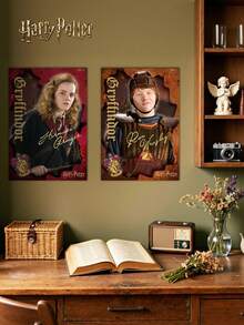 Harry Potter 7張海報「Wanted」系列，經典電影美學周邊電影海報，日報風格，適合DIY相框背景，走廊、臥室、辦公室、客廳牆面裝飾，返校季 - 彩色 - 查看 4