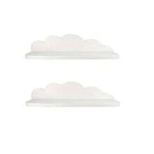 1/3 Repisa flotante de nube en miniatura | Estante de exhibición multifuncional de montaje en pared | 2 formas de montaje | Fácil instalación para decoración de habitación de bebé, sala de estar, dormitorio y baño