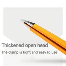 Pinzas para el vello facial, pinzas de cejas de acero inoxidable con punta inclinada para eliminar el vello, para el cuidado y arreglo de cejas y pestañas - Multicolor - Ver 2